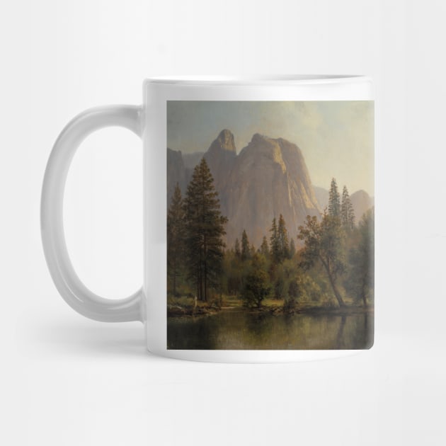 Cathedral Rocks, Yosemite Valley by Albert Bierstadt by Classic Art Stall